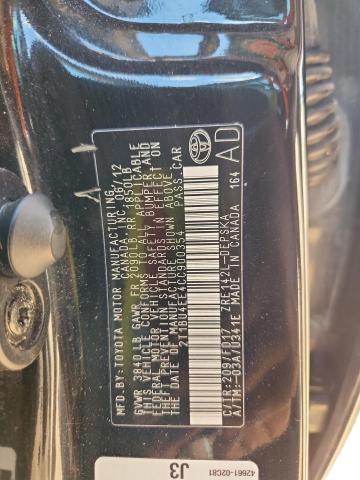 2T1BU4EE4CC900354 - 2012 TOYOTA COROLLA BASE Schwarz Foto 12