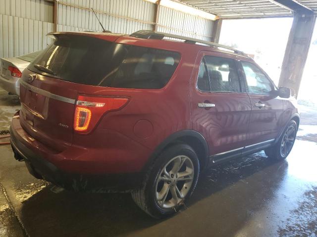 1FM5K8F81FGB38198 - 2015 FORD EXPLORER LIMITED RED photo 3