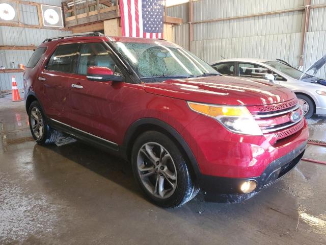 1FM5K8F81FGB38198 - 2015 FORD EXPLORER LIMITED RED photo 4