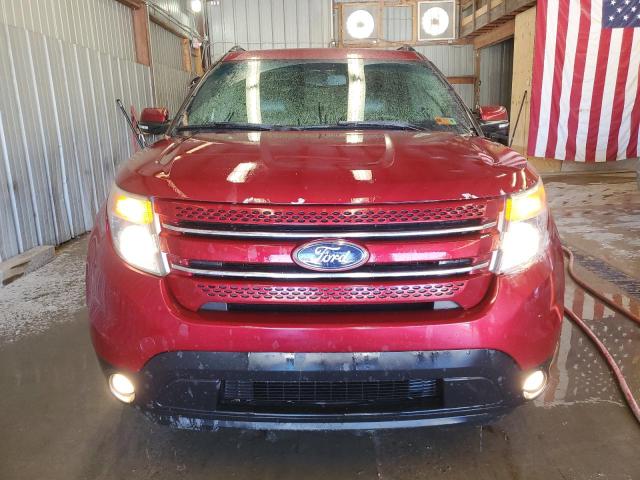 1FM5K8F81FGB38198 - 2015 FORD EXPLORER LIMITED RED photo 5