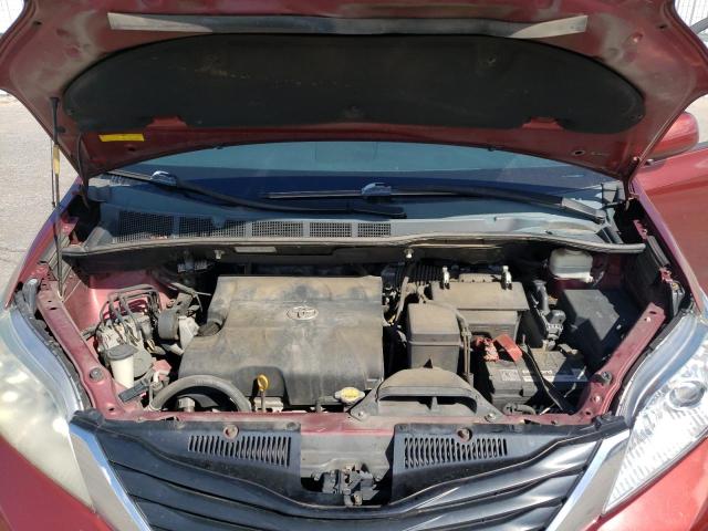 5TDKK3DC8BS118287 - 2011 TOYOTA SIENNA LE 勃艮第红 照片 12