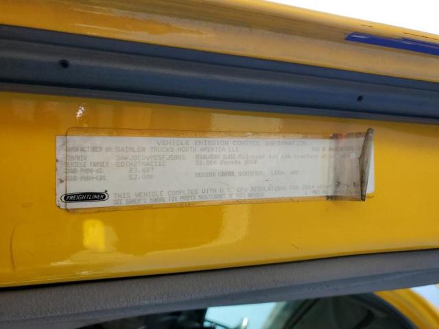 3AKJGEDV9ESFJ5880 - 2014 FREIGHTLINER CASCADIA YELLOW photo 10