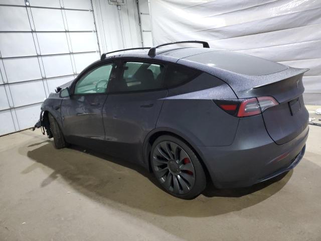 5YJYGDEF3MF197336 - 2021 TESLA MODEL Y GRAY photo 2