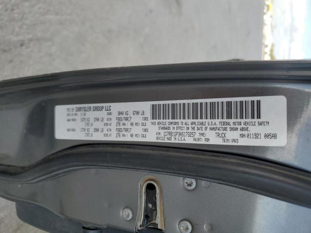 1D7RB1GP3AS173257 - 2010 DODGE RAM 1500 GRAY photo 12