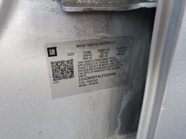 1G1ZB5STXLF115558 - 2020 CHEVROLET MALIBU LS SILVER photo 13