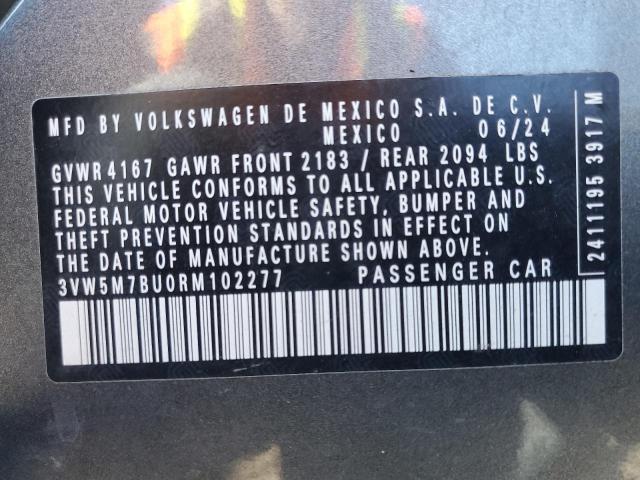 3VW5M7BU0RM102277 - 2024 VOLKSWAGEN JETTA S GRAY photo 13