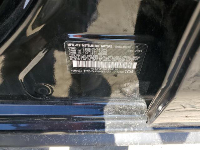 ML32F3FJ4KHF18325 - 2019 MITSUBISHI MIRAGE G4 ES Czarny zdjęcie 13