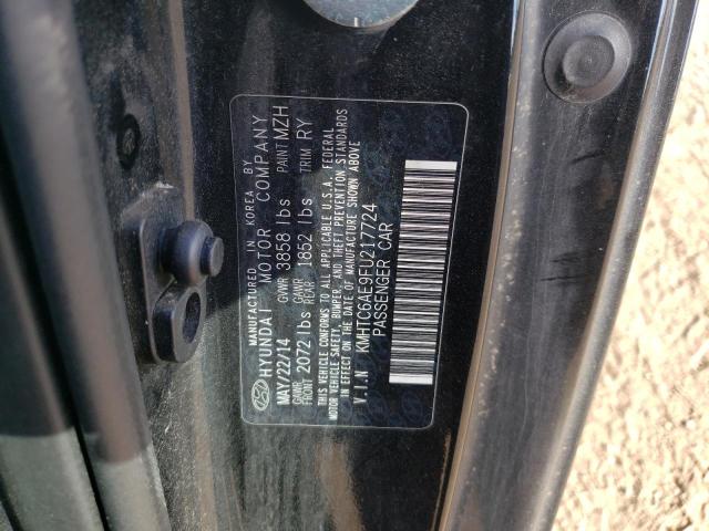 KMHTC6AE9FU217724 - 2015 HYUNDAI VELOSTER TURBO BLACK photo 12