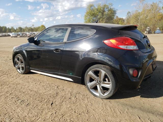 KMHTC6AE9FU217724 - 2015 HYUNDAI VELOSTER TURBO BLACK photo 2