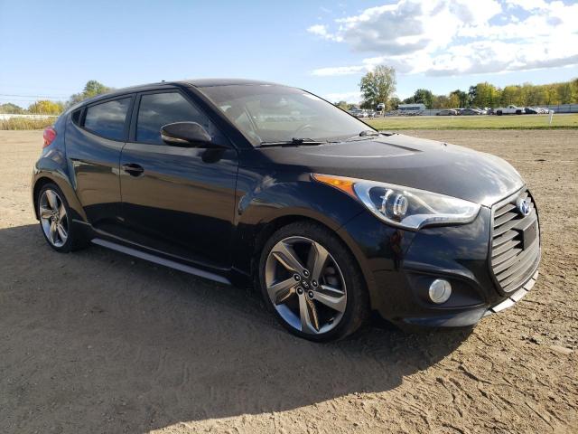KMHTC6AE9FU217724 - 2015 HYUNDAI VELOSTER TURBO BLACK photo 4