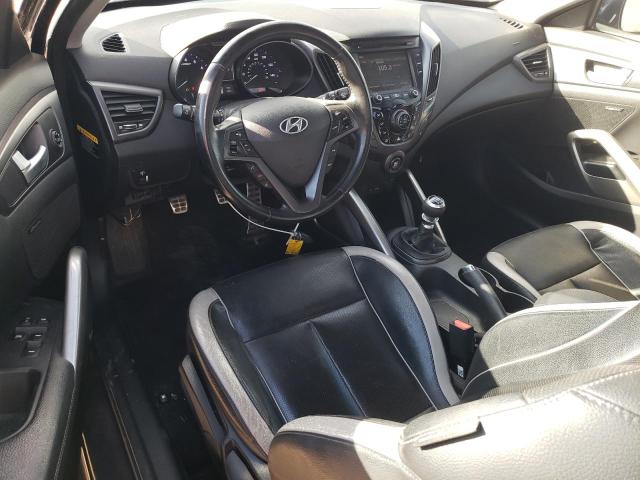 KMHTC6AE9FU217724 - 2015 HYUNDAI VELOSTER TURBO BLACK photo 8