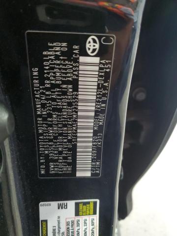 5YFEPMAE2MP235529 - 2021 TOYOTA COROLLA LE შავი ფოტო 12