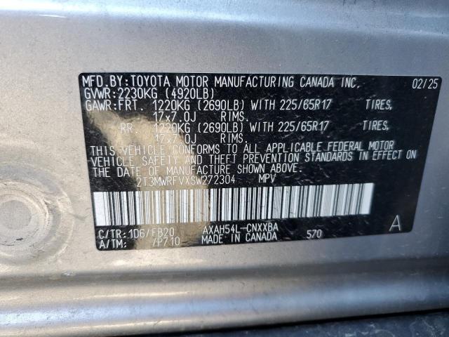 2T3MWRFVXSW272304 - 2025 TOYOTA RAV4 LE 银色 照片 13