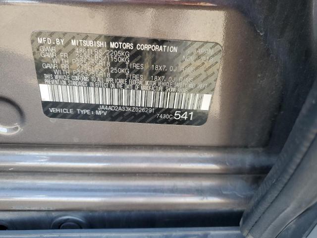 JA4AD2A33KZ026291 - 2019 MITSUBISHI OUTLANDER ES Grau Foto 13