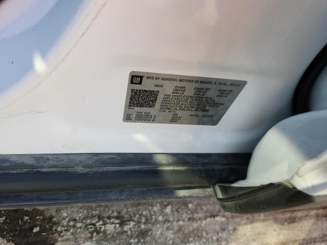 3GNCJLSB2KL357963 - 2019 CHEVROLET TRAX 1LT Սպիտակ լուսանկար 14