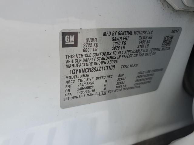 1GYKNCRS9JZ113100 - 2018 CADILLAC XT5 LUXURY Beyaz fotoğraf 13