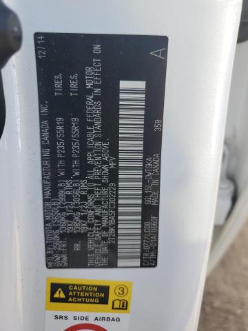 2T2BK1BA5FC302229 - 2015 LEXUS RX 350 BASE 白色 照片 12