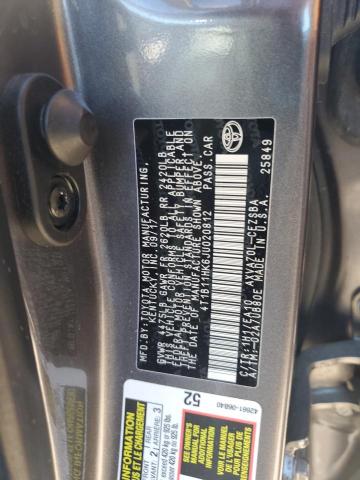4T1B11HK6JU020812 - 2018 TOYOTA CAMRY L GRAY photo 12