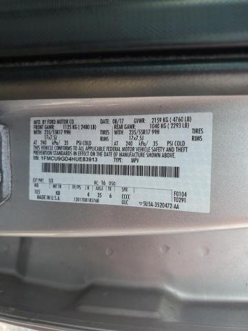 1FMCU9GD4HUE83913 - 2017 FORD ESCAPE SE SILVER photo 13