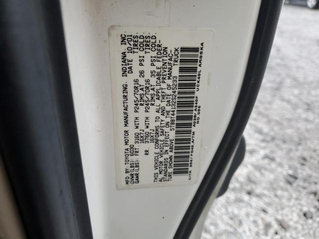 5TBBT44132S245233 - 2002 TOYOTA TUNDRA ACCESS CAB თეთრი ფოტო 13