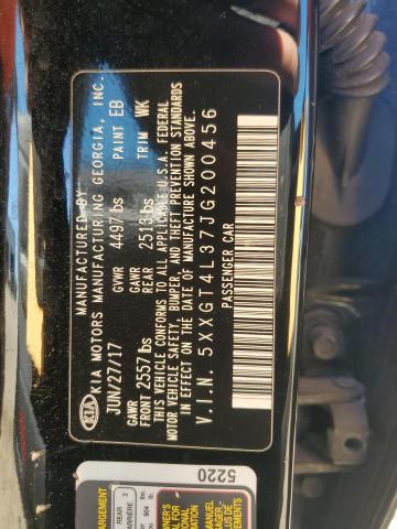 5XXGT4L37JG200456 - 2018 KIA OPTIMA LX BLACK photo 12