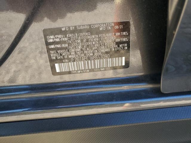 JF2GTAEC3M8653090 - 2021 SUBARU CROSSTREK PREMIUM Szary zdjęcie 13