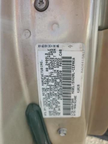 4T1BG22K01U058520 - 2001 TOYOTA CAMRY CE Бежевый фото 12