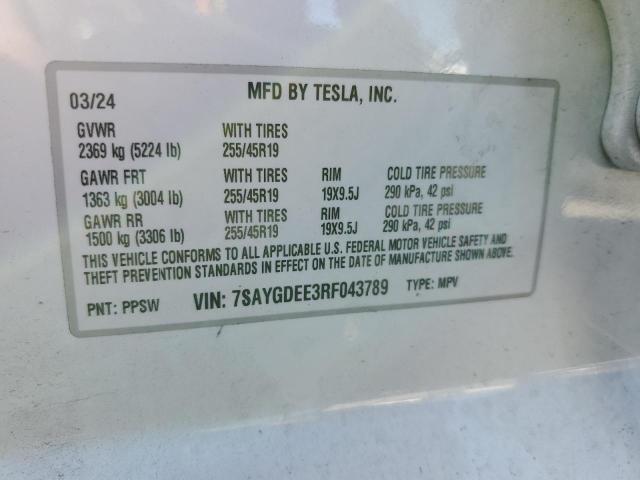 7SAYGDEE3RF043789 - 2024 TESLA MODEL Y Ağ foto 13