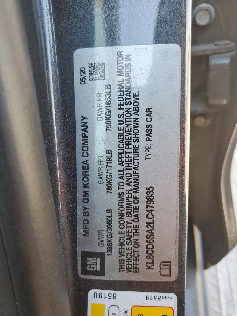 KL8CD6SA2LC479835 - 2020 CHEVROLET SPARK 1LT GRAY photo 13