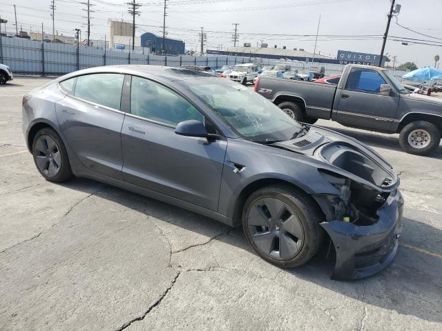 5YJ3E1EB2NF210588 - 2022 TESLA MODEL 3 Сұр фото 4