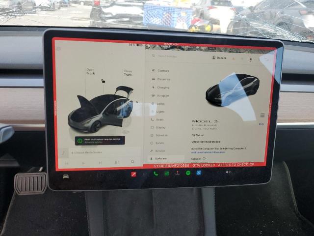 5YJ3E1EB2NF210588 - 2022 TESLA MODEL 3 Сұр фото 9