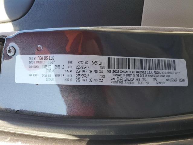 2C4RC1BG5JR141703 - 2018 CHRYSLER PACIFICA TOURING L Boz foto 13