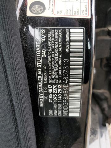 WDDGF8AB9DA807313 - 2013 MERCEDES-BENZ C 300 4MATIC BLACK photo 12