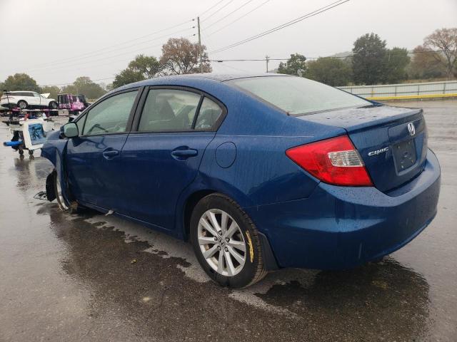 2HGFB2F87CH503068 - 2012 HONDA CIVIC EX BLUE photo 2