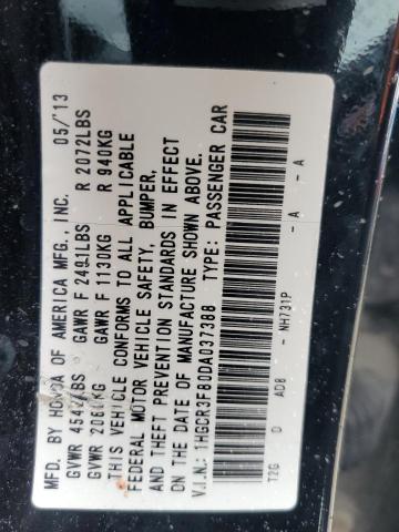 1HGCR3F80DA037388 - 2013 HONDA ACCORD EXL 黑色 照片 13