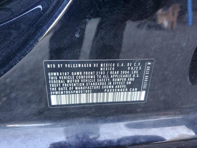 3VWEM7BU5PM051002 - 2023 VOLKSWAGEN JETTA SE BLACK photo 12