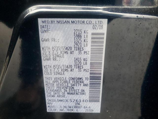 5N1DL0MM1JC526140 - 2018 INFINITI QX60 BLUE photo 13