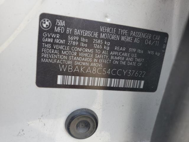 WBAKA8C54CCY37622 - 2012 BMW 750 I WHITE photo 12
