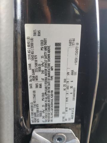 5LMCJ2C93HUL12018 - 2017 LINCOLN MKC SELECT Սև լուսանկար 13