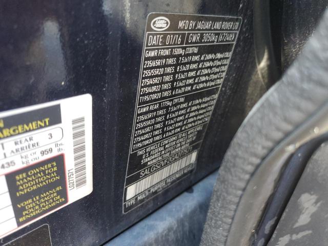 SALGS2VF2GA277571 - 2016 LAND ROVER RANGE ROVE HSE BLUE photo 13