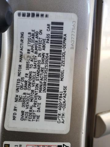 1NXBR32E35Z539264 - 2005 TOYOTA COROLLA CE GOLD photo 13