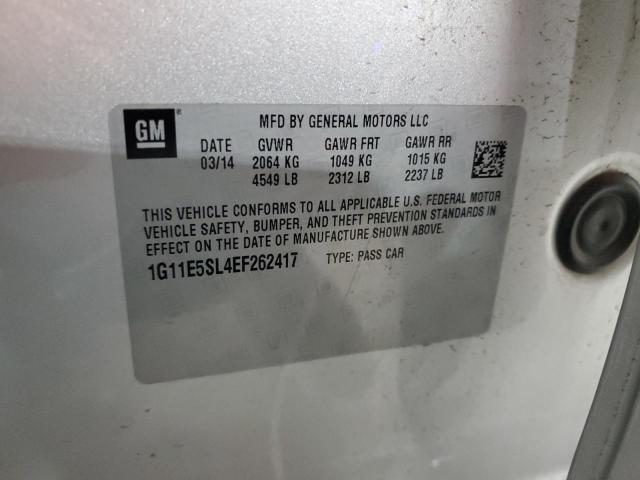 1G11E5SL4EF262417 - 2014 CHEVROLET MALIBU 2LT SILVER photo 12