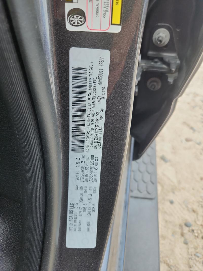 1C6SRFET7KN871348 - 2019 RAM 1500 REBEL გრაფიტი ფოტო 12