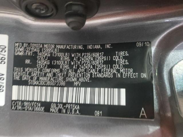 5TDKK3DC3BS073386 - 2011 TOYOTA SIENNA LE 灰色 照片 13