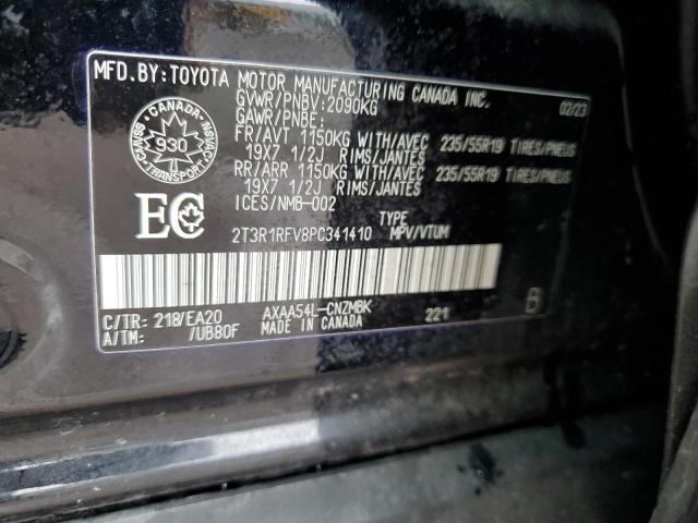 2T3R1RFV8PC341410 - 2023 TOYOTA RAV4 XLE Czarny zdjęcie 12