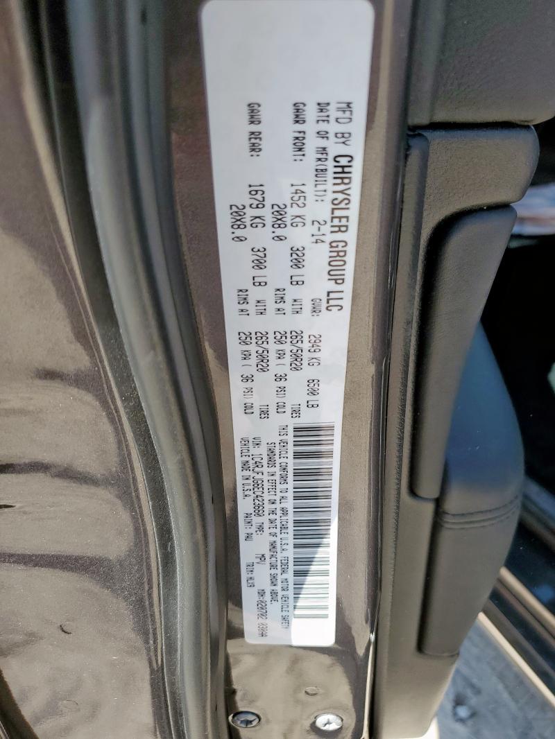 1C4RJFJG6EC423660 - 2014 JEEP GRAND CHER SUMMIT GRAY photo 12