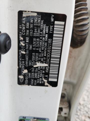 KM8JU3AC9DU692188 - 2013 HYUNDAI TUCSON GLS WHITE photo 13