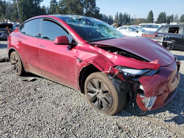 7SAYGDED9SF251690 - 2025 TESLA MODEL Y RED photo 4