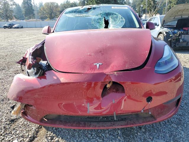 7SAYGDED9SF251690 - 2025 TESLA MODEL Y RED photo 5