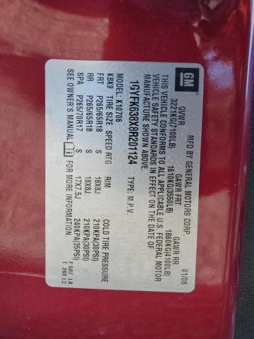 1GYFK638X8R201124 - 2008 CADILLAC ESCALADE LUXURY Қызыл фото 13